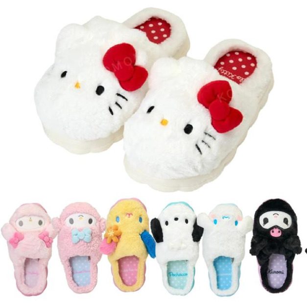 Sanrio 三麗鷗 成人絨毛造型厚底室內拖鞋 25cm (點點大臉 冬日特輯) Sanrio 三麗鷗 成人絨毛造型厚底室內拖鞋 25cm (點點大臉 冬日特輯)