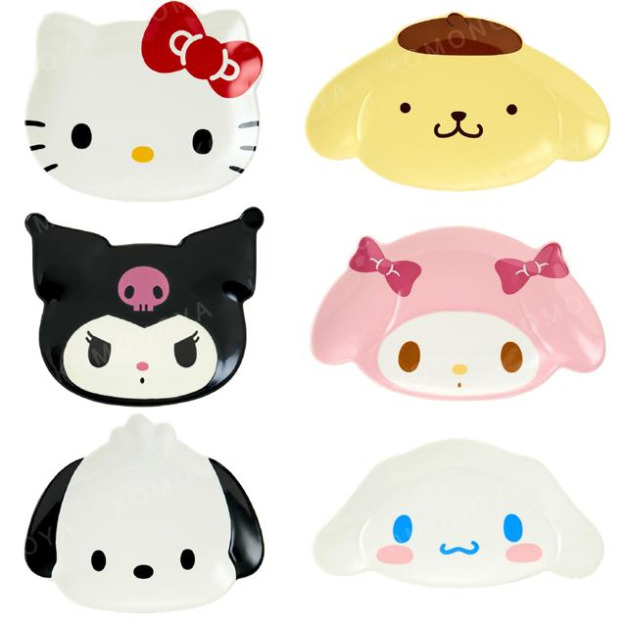Sanrio 三麗鷗 造型陶瓷盤 (大臉款) Kitty 美樂蒂 大耳狗 布丁狗 酷洛米 Sanrio 三麗鷗 造型陶瓷盤 (大臉款) Kitty 美樂蒂 大耳狗 布丁狗 酷洛米