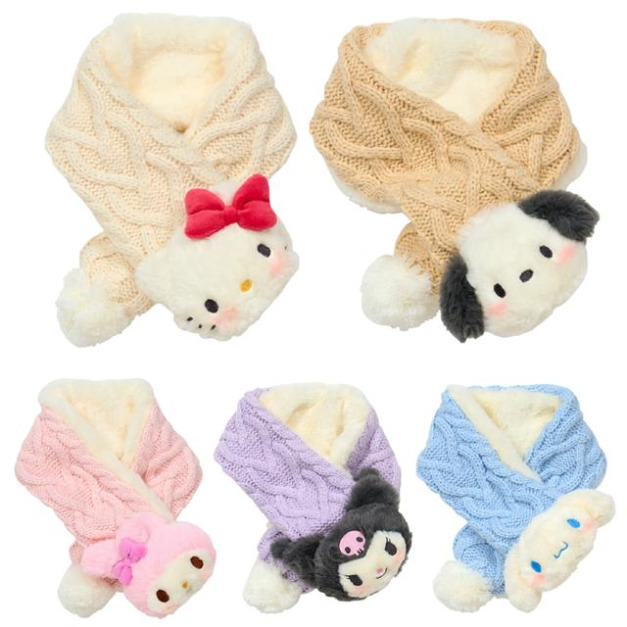 Sanrio 三麗鷗 兒童針織絨毛造型圍巾 (冬日特輯) Kitty 大耳狗 美樂蒂 Sanrio 三麗鷗 兒童針織絨毛造型圍巾 (冬日特輯) Kitty 大耳狗 美樂蒂