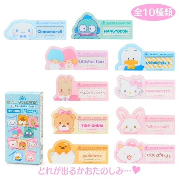 《盲盒拆賣》Sanrio 三麗鷗 壓克力造型姓名徽章 (2025角色大賞 B款)