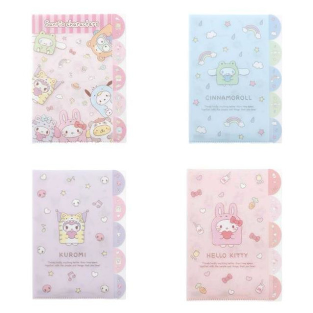 Sanrio 三麗鷗 A4五層資料夾 (動物裝扮款) Kitty 大集合 酷洛米 大耳狗 Sanrio 三麗鷗 A4五層資料夾 (動物裝扮款) Kitty 大集合 酷洛米 大耳狗