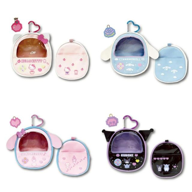 Sanrio 三麗鷗 透明窗口化妝包附扣環 (耳朵款) Kitty 美樂蒂 酷洛米 大耳狗 Sanrio 三麗鷗 透明窗口化妝包附扣環 (耳朵款) Kitty 美樂蒂 酷洛米 大耳狗