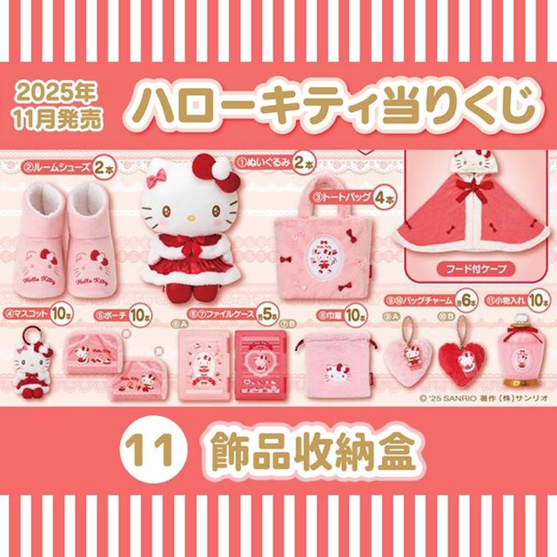 【一番賞拆售】▲特價 Sanrio 三麗鷗 Hello Kitty 造型飾品盒 (冬日暖心粉紅系列)