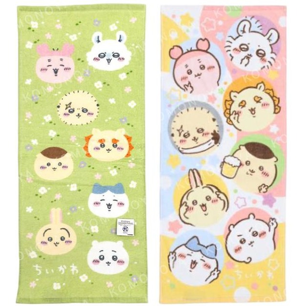 Chiikawa 吉伊卡哇 棉質長毛巾 34x80cm (大集合款)