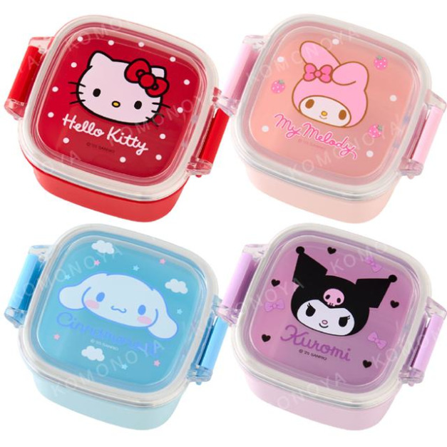 Sanrio 三麗鷗 方形雙扣保鮮盒 160ml (大臉款) Kitty 美樂蒂 大耳狗 酷洛米 Sanrio 三麗鷗 方形雙扣保鮮盒 160ml (大臉款) Kitty 美樂蒂 大耳狗 酷洛米
