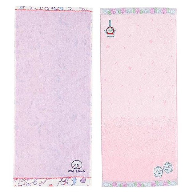 Chiikawa 吉伊卡哇 刺繡棉質長毛巾 34x80cm (大集合款)