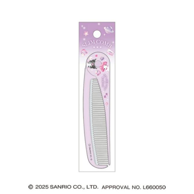 Sanrio 三麗鷗 美樂蒂 酷洛米 塑膠摺疊尖尾扁梳 (粉紫款) Sanrio 三麗鷗 美樂蒂 酷洛米 塑膠摺疊尖尾扁梳 (粉紫款)