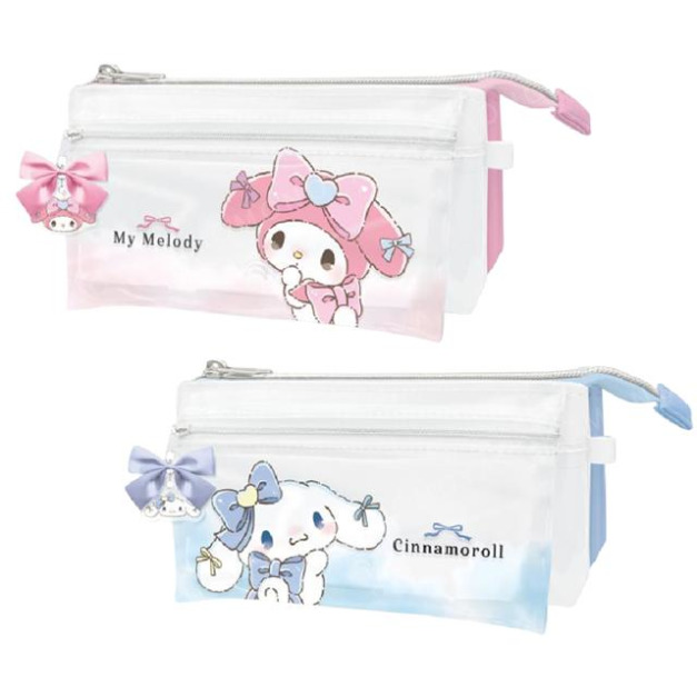 Sanrio 三麗鷗 皮質三角拉鍊筆袋 (緞帶款) 大耳狗 美樂蒂 Sanrio 三麗鷗 皮質三角拉鍊筆袋 (緞帶款) 大耳狗 美樂蒂