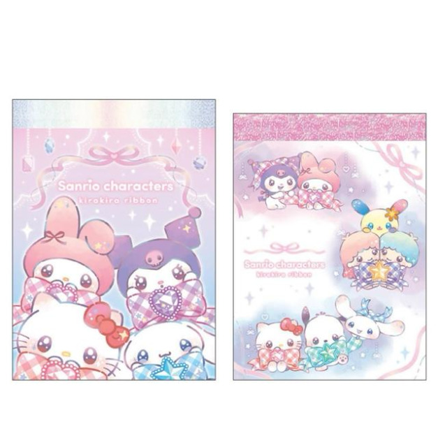Sanrio 三麗鷗 大集合 造型便條本 70枚入 (緞帶款) Sanrio 三麗鷗 大集合 造型便條本 70枚入 (緞帶款)