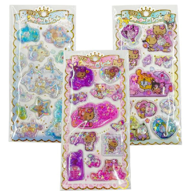 Sanrio 三麗鷗 造型亮片流沙水貼紙 (閃亮款) Kitty 大耳狗 Sanrio 三麗鷗 造型亮片流沙水貼紙 (閃亮款) Kitty 大耳狗