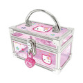 Sanrio 三麗鷗 透明手提收納盒附鎖 Kitty 酷洛米 大耳狗_1 Sanrio 三麗鷗 透明手提收納盒附鎖 Kitty 酷洛米 大耳狗_1