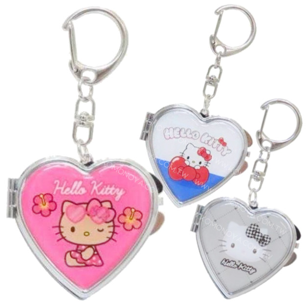 Sanrio 三麗鷗 Hello Kitty 造型折疊鏡吊飾 (愛心款) Sanrio 三麗鷗 Hello Kitty 造型折疊鏡吊飾 (愛心款)