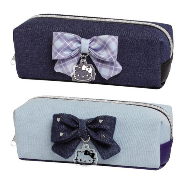 Sanrio 三麗鷗 牛仔方形拉鍊筆袋 (蝴蝶結款) Sanrio 三麗鷗 牛仔方形拉鍊筆袋 (蝴蝶結款)