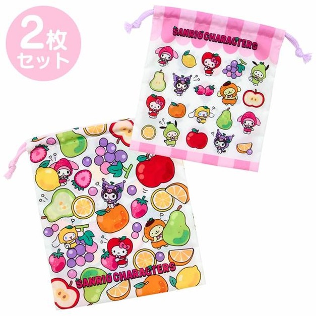 ▲新品特價 Sanrio 三麗鷗 尼龍束口袋2入組 (302水果吧)