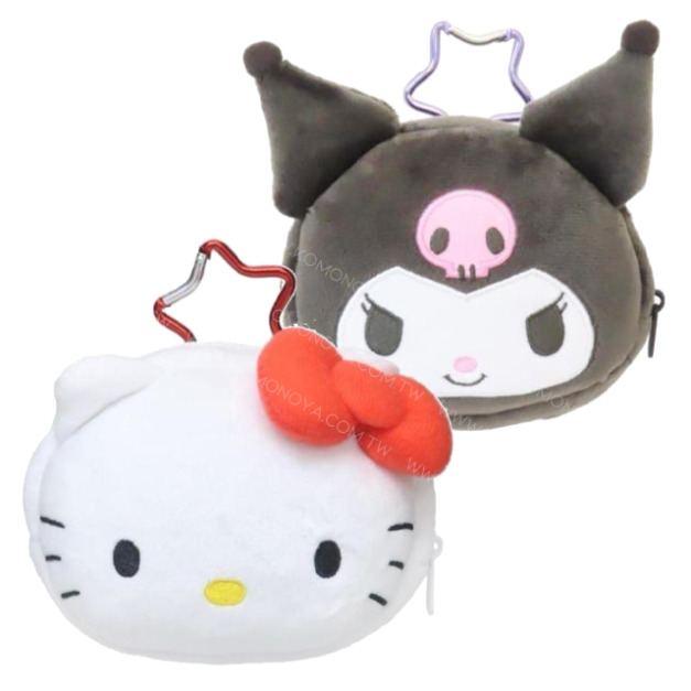 Sanrio 三麗鷗 絨毛星星扣環玩偶收納包 (大臉款) Kitty 酷洛米 Sanrio 三麗鷗 絨毛星星扣環玩偶收納包 (大臉款) Kitty 酷洛米
