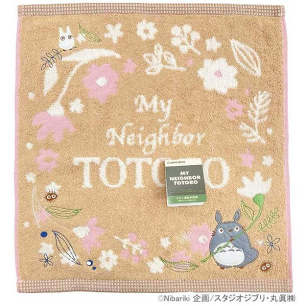 宮崎駿 龍貓 34x36cm 棉質小方巾 (花圈款) 宮崎駿 龍貓 34x36cm 棉質小方巾 (花圈款)