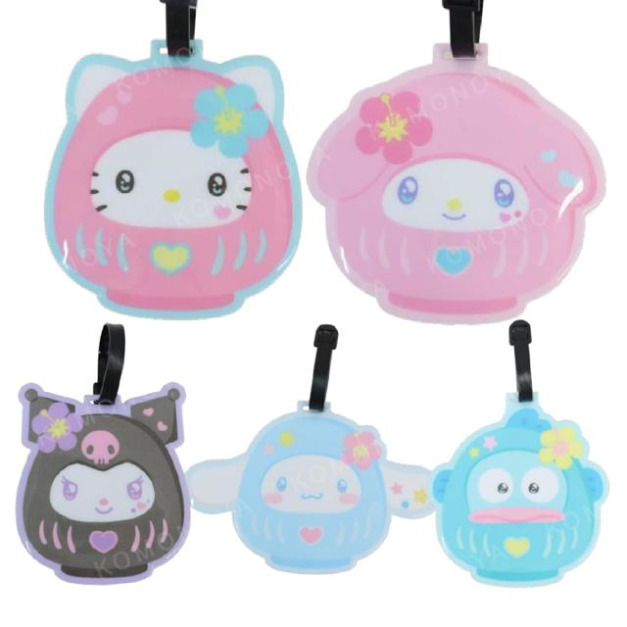 Sanrio 三麗鷗 PVC造型行李吊牌 (達摩款) Kitty 漢頓 大耳狗 美樂蒂 Sanrio 三麗鷗 PVC造型行李吊牌 (達摩款) Kitty 漢頓 大耳狗 美樂蒂