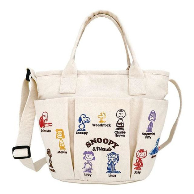 史努比 x ROOTOTE 棉質兩用包 M (白好友款) 史努比 x ROOTOTE 棉質兩用包 M (白好友款)