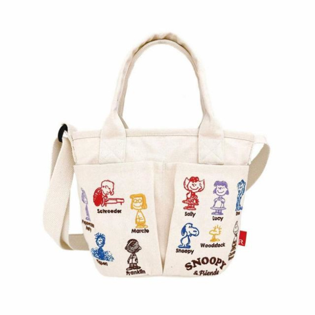 史努比 x ROOTOTE 棉質兩用包 S (白好友款) 史努比 x ROOTOTE 棉質兩用包 S (白好友款)