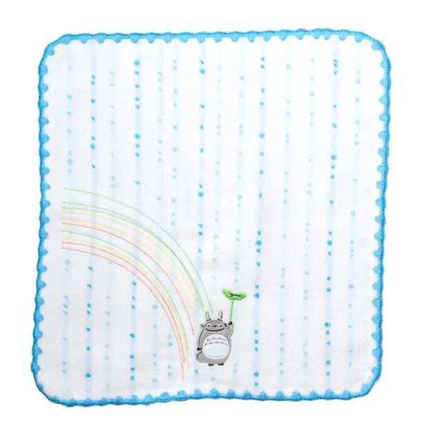 宮崎駿 龍貓 棉質短毛巾 34x35cm (藍白線條款) 宮崎駿 龍貓 棉質短毛巾 34x35cm (藍白線條款)