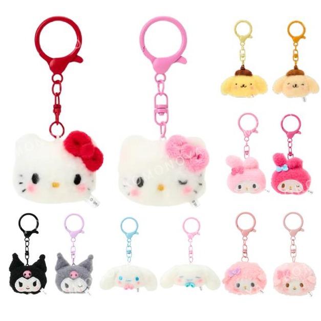 Sanrio 三麗鷗 絨毛玩偶雙吊飾 (大臉款) Kitty 美樂蒂 大耳狗 酷洛米