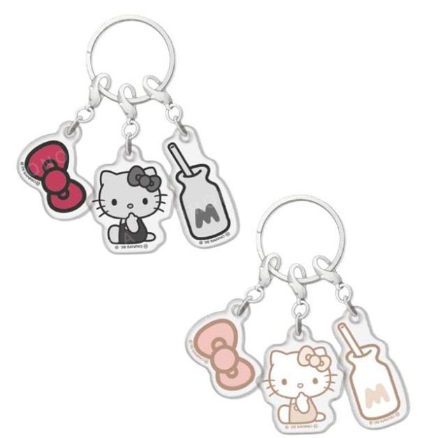 Sanrio 三麗鷗 Hello Kitty 壓克力三連鑰匙圈 (物品款) Sanrio 三麗鷗 Hello Kitty 壓克力三連鑰匙圈 (物品款)