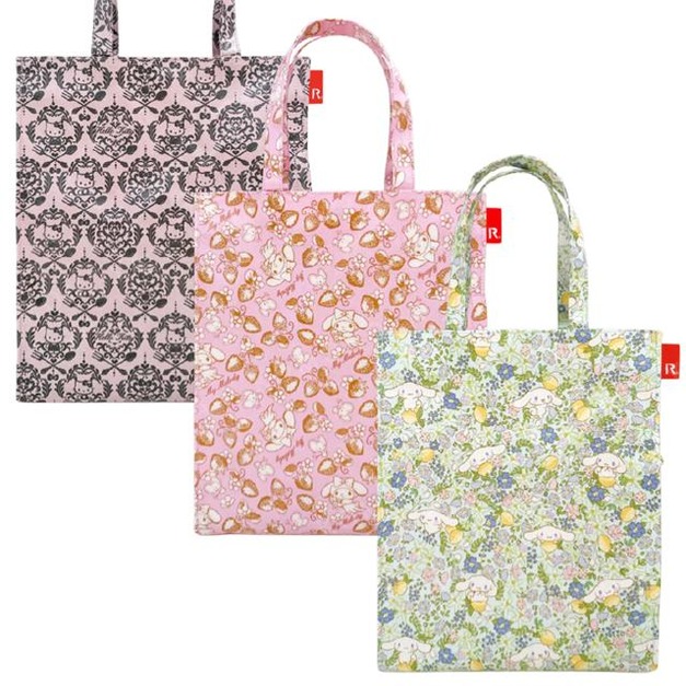 Sanrio 三麗鷗 x ROOTOTE 防水加工手提袋 (滿版花紋款) Kitty 美樂蒂 大耳狗