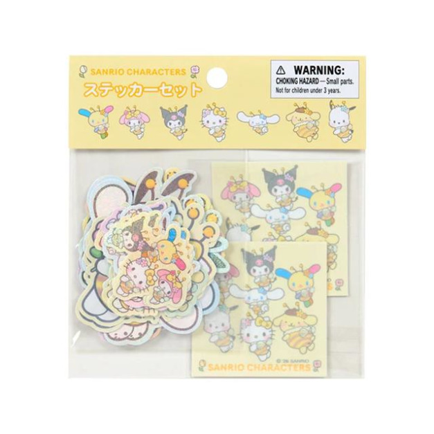 ▲新品特價 Sanrio 三麗鷗 造型貼紙組 24枚入 (蜜蜂進行曲) ▲新品特價 Sanrio 三麗鷗 造型貼紙組 24枚入 (蜜蜂進行曲)