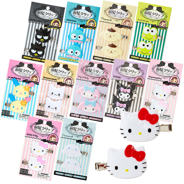 ⭐獨家特價 Sanrio 三麗鷗 造型髮夾2入組 (經典大臉款) Kitty Charmmy 花小兔
