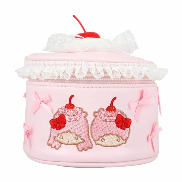 ▲新品特價 Sanrio 三麗鷗 粧美堂 雙子星 蛋糕造型皮質化妝包 (櫻桃鮮奶油)