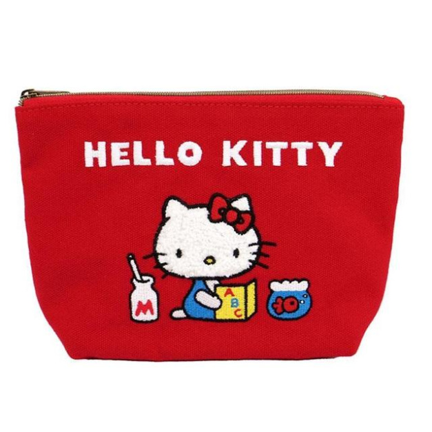 Sanrio 三麗鷗 Hello Kitty 造型刺繡化妝包 (經典款) Sanrio 三麗鷗 Hello Kitty 造型刺繡化妝包 (經典款)