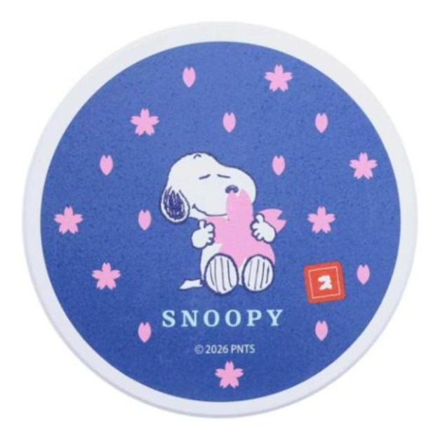 史努比 陶瓷圓形杯墊 (藍滿版櫻花款) 史努比 陶瓷圓形杯墊 (藍滿版櫻花款)