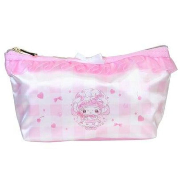 Sanrio 三麗鷗 美樂蒂 緞面拉鍊筆袋 (粉緞帶奶油款) Sanrio 三麗鷗 美樂蒂 緞面拉鍊筆袋 (粉緞帶奶油款)