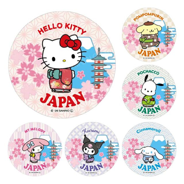 Sanrio 三麗鷗 陶瓷圓形杯墊 (櫻花款) Kitty 美樂蒂 布丁狗 大耳狗 酷洛米 Sanrio 三麗鷗 陶瓷圓形杯墊 (櫻花款) Kitty 美樂蒂 布丁狗 大耳狗 酷洛米
