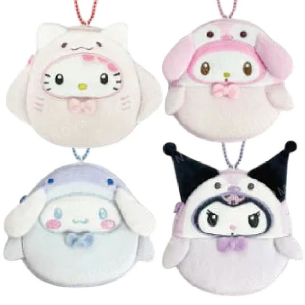 Sanrio 三麗鷗 絨毛玩偶收納包吊飾 (海生館系列) Kitty 美樂蒂 酷洛米 大耳狗 Sanrio 三麗鷗 絨毛玩偶收納包吊飾 (海生館系列) Kitty 美樂蒂 酷洛米 大耳狗