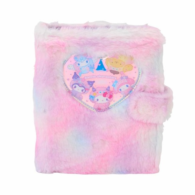 ▲新品特價 Sanrio 三麗鷗大集合 A6絨毛六孔夾活頁手帳本 (糖果小怪獸)