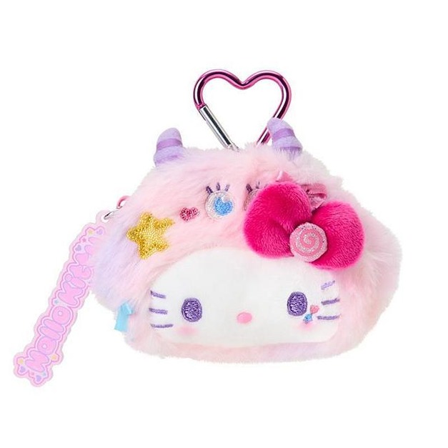 ▲新品特價【預購】Sanrio 三麗鷗 Hello Kitty 絨毛造型零錢包吊飾 (糖果小怪獸)