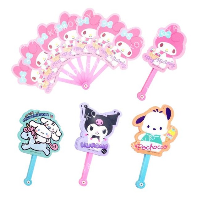 Sanrio 三麗鷗 塑膠造型折疊扇 (人物款) 美樂蒂 酷洛米 大耳狗 帕恰狗