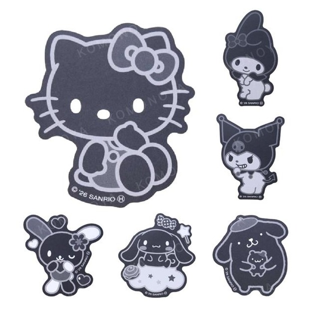 ▲新品特價 Sanrio 三麗鷗 造型大貼紙 (時髦黑白風格系列) Kitty 美樂蒂 布丁狗 花小兔