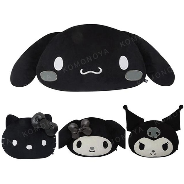 ▲新品特價 Sanrio 三麗鷗 絨毛造型靠墊 (時髦黑白風格系列) Kitty 美樂蒂 布丁狗 花小兔