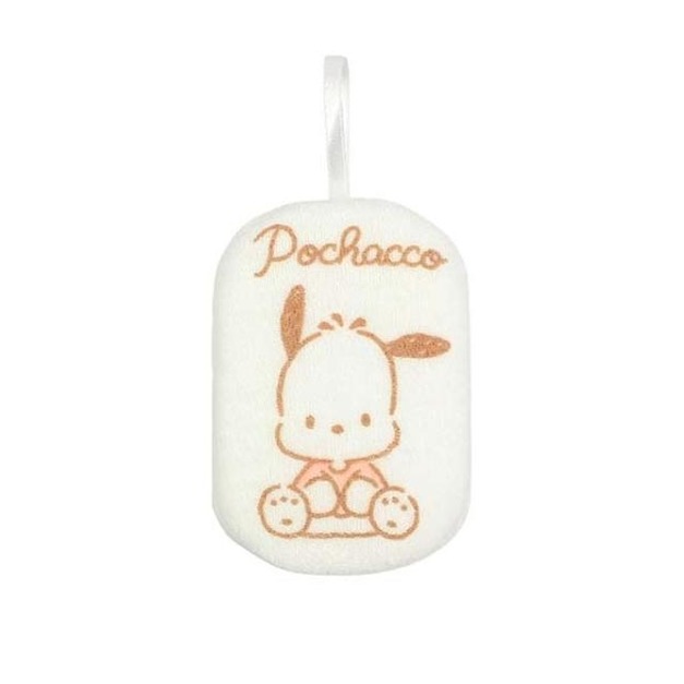 Sanrio 三麗鷗 帕恰狗 沐浴海綿 (橘坐姿款)