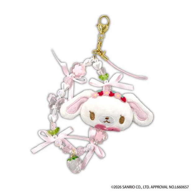 ▲新品特價 Sanrio 三麗鷗 蜜糖邦尼 白兔 絨毛造型串珠手機吊飾 (仙子系列)