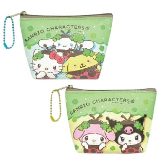 Sanrio 三麗鷗大集合 皮質三角零錢包吊飾 (瓢蟲系列)