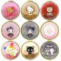 Sanrio 三麗鷗 圓形隨身鏡 (流沙款) Kitty 花小兔 美樂蒂 酷企鵝 Sanrio 三麗鷗 圓形隨身鏡 (流沙款) Kitty 花小兔 美樂蒂 酷企鵝