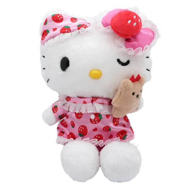 Sanrio 三麗鷗 Hello Kitty 絨毛玩偶娃娃 7吋 (草莓睡衣款) Sanrio 三麗鷗 Hello Kitty 絨毛玩偶娃娃 7吋 (草莓睡衣款)