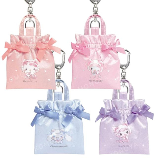 Sanrio 三麗鷗 迷你束口袋鑰匙圈 (白貓BABY款) Kitty 美樂蒂 酷洛米 大耳狗 Sanrio 三麗鷗 迷你束口袋鑰匙圈 (白貓BABY款) Kitty 美樂蒂 酷洛米 大耳狗