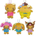 Sanrio 三麗鷗 絨毛玩偶吊飾 (曬黑泳衣款) Kitty 美樂蒂 布丁狗 大耳狗 Sanrio 三麗鷗 絨毛玩偶吊飾 (曬黑泳衣款) Kitty 美樂蒂 布丁狗 大耳狗