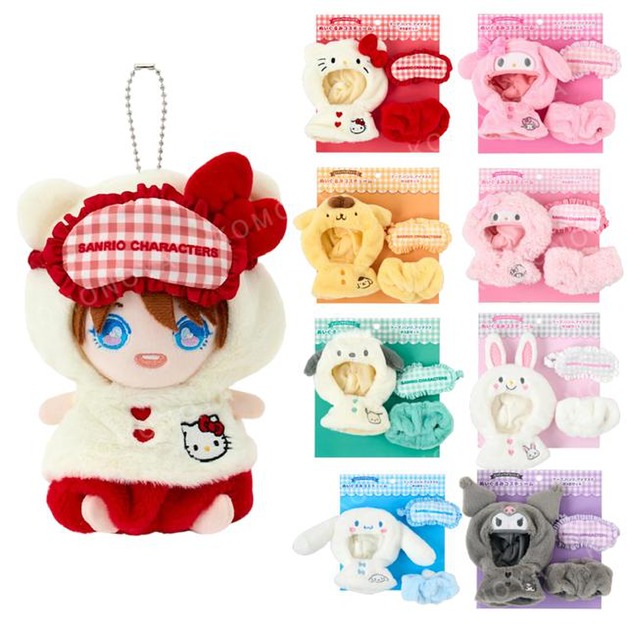 Sanrio 三麗鷗 絨毛造型玩偶裝 (睡衣派對) Kitty 美樂蒂 布丁狗 大耳狗 piano