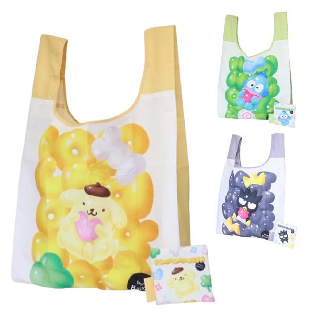 Sanrio 三麗鷗 摺疊環保購物袋 (氣球款) 布丁狗 酷企鵝 人魚漢頓