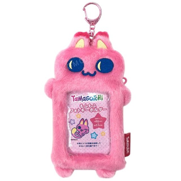 Tamagotchi 塔麻可吉 喵喵吉 絨毛造型拍立得小卡收納套鑰匙圈